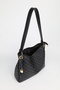 Women's Monogram Black Charm Detailed Zipper Closure Hand and Shoulder Bag Toli - 4