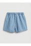 Indigo Baby Girl Floral Embroidered Jean Shorts Skirt - 2