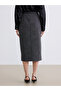 Two Mt Shop Quality Patterned Tweed Pencil Skirt with Belt at Waist - 5