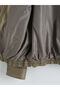 Beige Stand Collar Oversize Women's Suede Look Jacket - 4