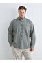 Ozmekan New Season Plus Size Regular Fit Long Sleeve Plaid Men's Shirt - 2