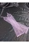 Vespera Glittery Sequined Shahmaran Gloves Lilac - 3