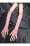 Vespera Glittering Sequined Shahmaran Gloves Fuchsia - 7