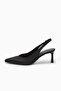 Lara Black Color Satin Women Heeled Shoes - 8
