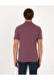 Purple Slim Fit 100% Cotton Non-Curling Buttoned Polo Collar Basic T-Shirt 50325323-Vr038 - 5