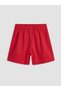 Red Pleated Girls' Gabardine Shorts Skirt - 2