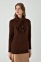 Red Pine Flar Detail Sweater Brown - 4