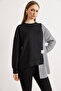 Women's Black Garnished Asymmetrical Garnished Blouse Blz-19003230 - 3