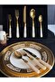 Cutlery Set 30 Pieces for 6 People Marta Beige Gold - 2