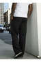2-Piece Sweatpants for Men - Black & Gray High Waist Pocket Comfortable Cut Baggy Sweatpants - 5