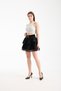 Belted Lace Detailed Shorts Mini Skirt High Waist Relaxed Fit - 4