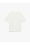 Regular Fit Short Sleeve Crew Neck T-Shirt with Scarf Accessory Detail - 4