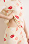 Women's Lip Cream 100% Cotton Shorts Pajama Set Pjm-00000027 - 5