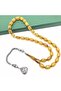 Collectible Special Item Heavy Silver Design Crimped Amber Prayer Beads