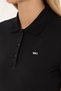 Women's Black Polo Collar T-Shirt 50324952-Vr046 - 7