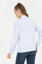 Women's Light Blue Long Sleeve Basic Shirt 50256672-Vr003 - 5