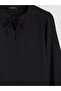 Lcw Everyday Black Tie-Neck Textured Blouse - 7
