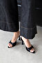 Franco Women's Heeled Satin Sandals Black