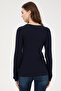 Women's Navy Blue Basic Sweater 50255662-Vr033 - 5
