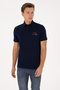 Men's Regular Fit Polo Neck Navy Blue T-Shirt 50324803-Vr033