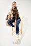 Women's Coconut Polo Collar Basic Sweatshirt 50256259-Vr153 - 3