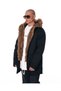 Mv Fur Detailed Parker Style Black Jacket - 8