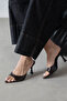 Franco Women's Heeled Wrinkled Leather Sandals Brown - 5