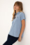 Women's Blue T-Shirt 50320029-VR036 - 3