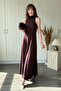 Halter Neck Pleated Elegant Maxi Dress - 5