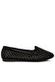 Women's Perforated Ballerinas in Black - 2
