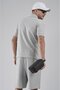 Polo Collar Regular Fit Jacquard Shorts T-Shirt Top and Bottom Set - 6