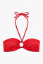 Women's Halter Neck Orange Bikini Top - 3