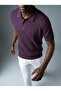 Men's Slim Fit Polo Collar Buttoned Knitwear T-Shirt K8029Tt