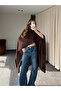 Brown Equivalent Design Knitwear Cape Shawl - 5241 - 5