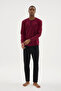 New Modal Super King Size Long Sleeved 4 Season Fabric Men's Pajama Set - 8