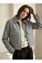 Soft Lined Cropped Jacket Gray