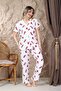 Women's Cotton Trousers Pajama Set - 3