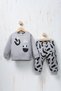 Rocha Baby Smile Printed 2-Piece Baby Set - Cotton Sweatshirt Set with Patterned Pants - 3