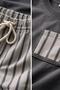 Boy's Cotton Piece Anthracite Pocket Detail T-Shirt and Shorts Set - 4