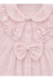 Lace Detail Bow-Detail Baby Girl 3-Piece Summer Cotton Dress Shorts & Bandana Set - 2
