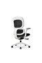 Modern Ergonomic Executive Office Chair Without Headrest, White Frame, Adjustable Height, for Office - 3