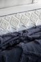 Double Ellion Indigo Knitted Duvet Cover Set with Blanket - 3
