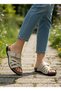 Orthopedic D Flat Sole Sweat-Proof Velcro Women's Mother's Slippers