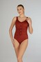 Women's Red Concept One-Piece Swimsuit with Accessories - 5