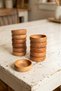12-Piece Natural Wood Snack Bowls - 10 cm Breakfast and Mezze Sauce Bowl Set - 4