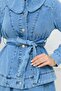 2-Piece Denim Set // Jacket Skirt Button Detail En1003 - 6