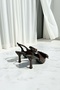 Amon Brown Bow-Tie (7 cm Heel Length) Pointed Toe Heeled Shoes - 5