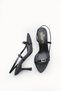 Stella Alba Women's Open Back Thin Heeled Shoes 00121901 Black Straw - 6