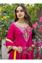Pink Silk Blend Embroidered 3-Piece Kurta Set - 4