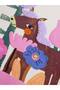 طقم بناتي مكون من قطعتين مطرز ومطبوع من سوزين - 4